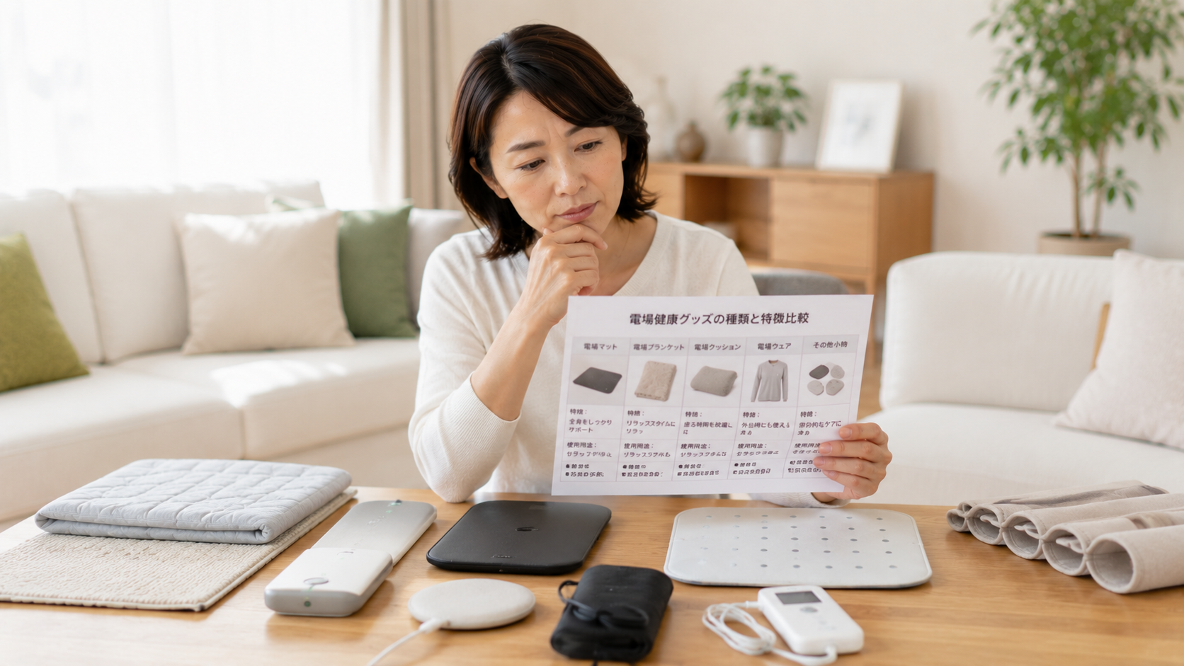 電場健康グッズの種類とは？多すぎて選べない方へ違いを分かりやすく解説